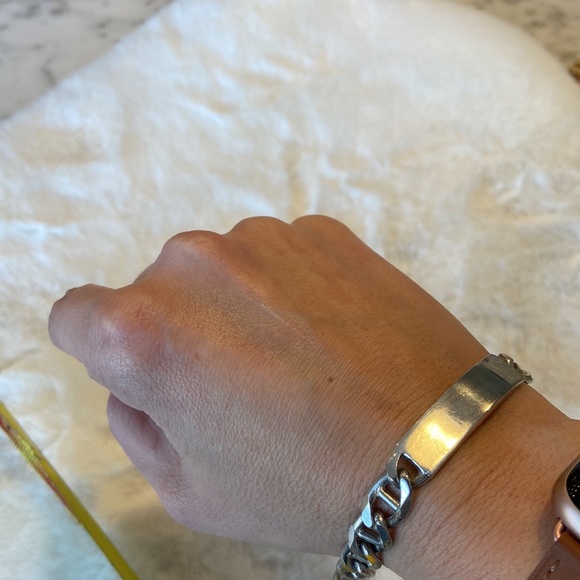 Sterling Silver .925 Curb Chain ID bracelet, excellent condition - Picture 7 of 7